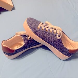 Michael Kors Blue and Tan Sneakers